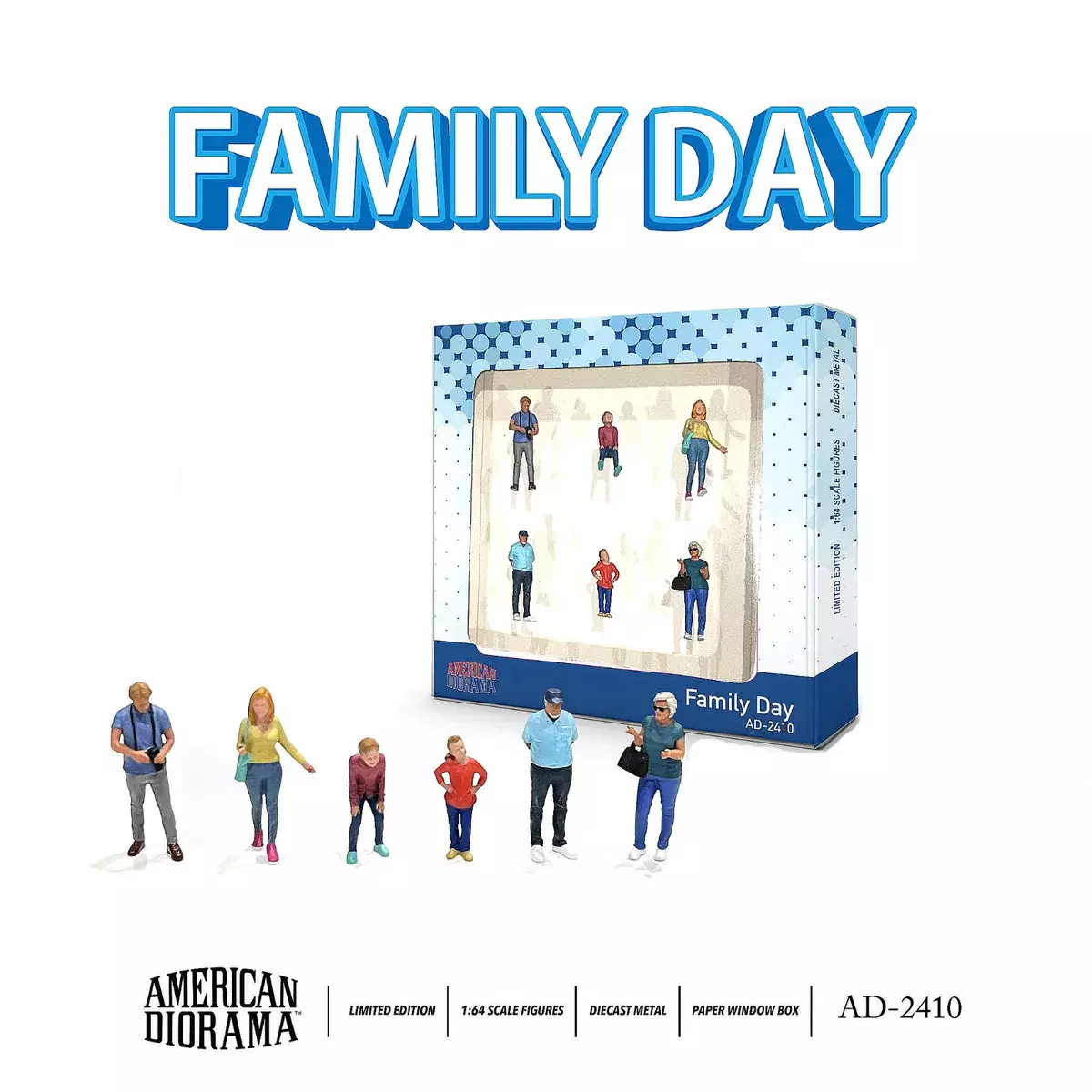 American Diorama 1/64 Figure Set: Family Day