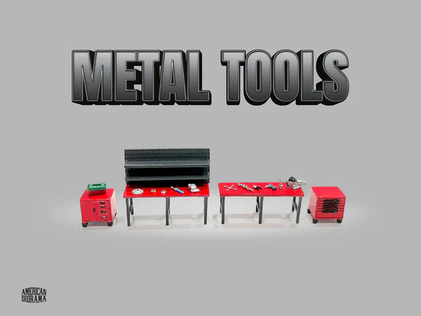 American Diorama 1/64 Figure Set: Metal Tools – Set A - Thumbnail