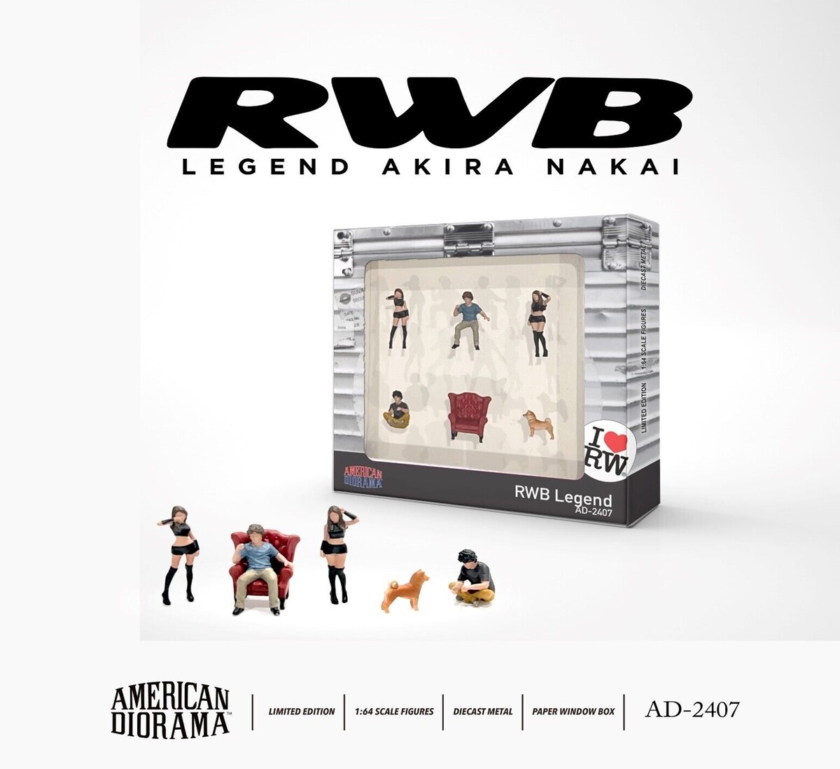 American Diorama 1/64 Figure Set: RWB Legend AD-2407 - Thumbnail