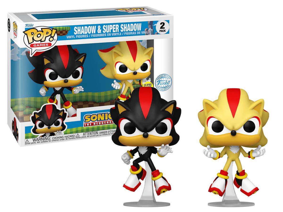 Funko Pop 2-Pack Games Sonic The Hedgehog Shadow Super Shadow Glows In A Dark Special 20370-7335