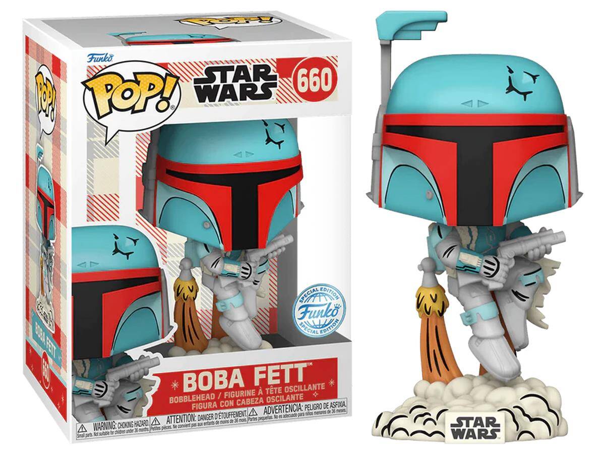 Funko Pop DISNEY STAR WARS RETRO REIMAGINED - BOBA FETT SPECIAL EDITION NO:660 BOBBLE-HEAD 20028-7024