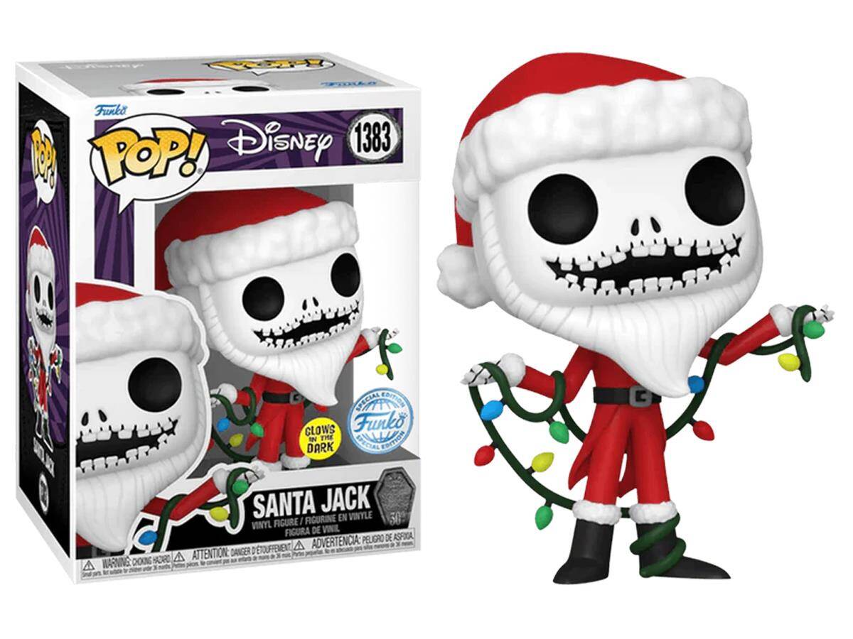 Funko Pop Disney The Nightmare Before Christmas 30th- Santa Jack Glows in The Dark 20035-7029