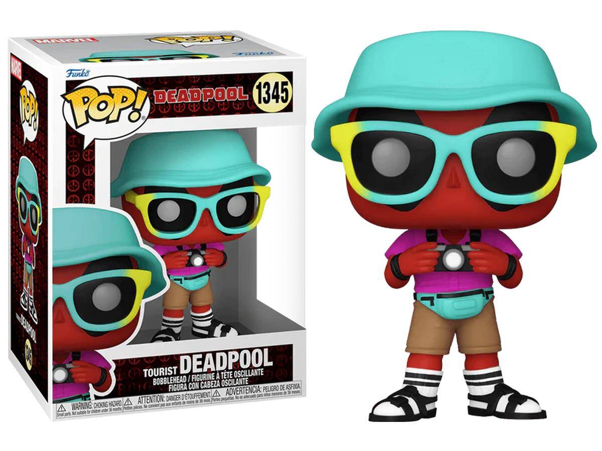 Funko Pop Marvel: Deadpool- Tourist Deadpool No: 1345 Booble-Head 20344-7309