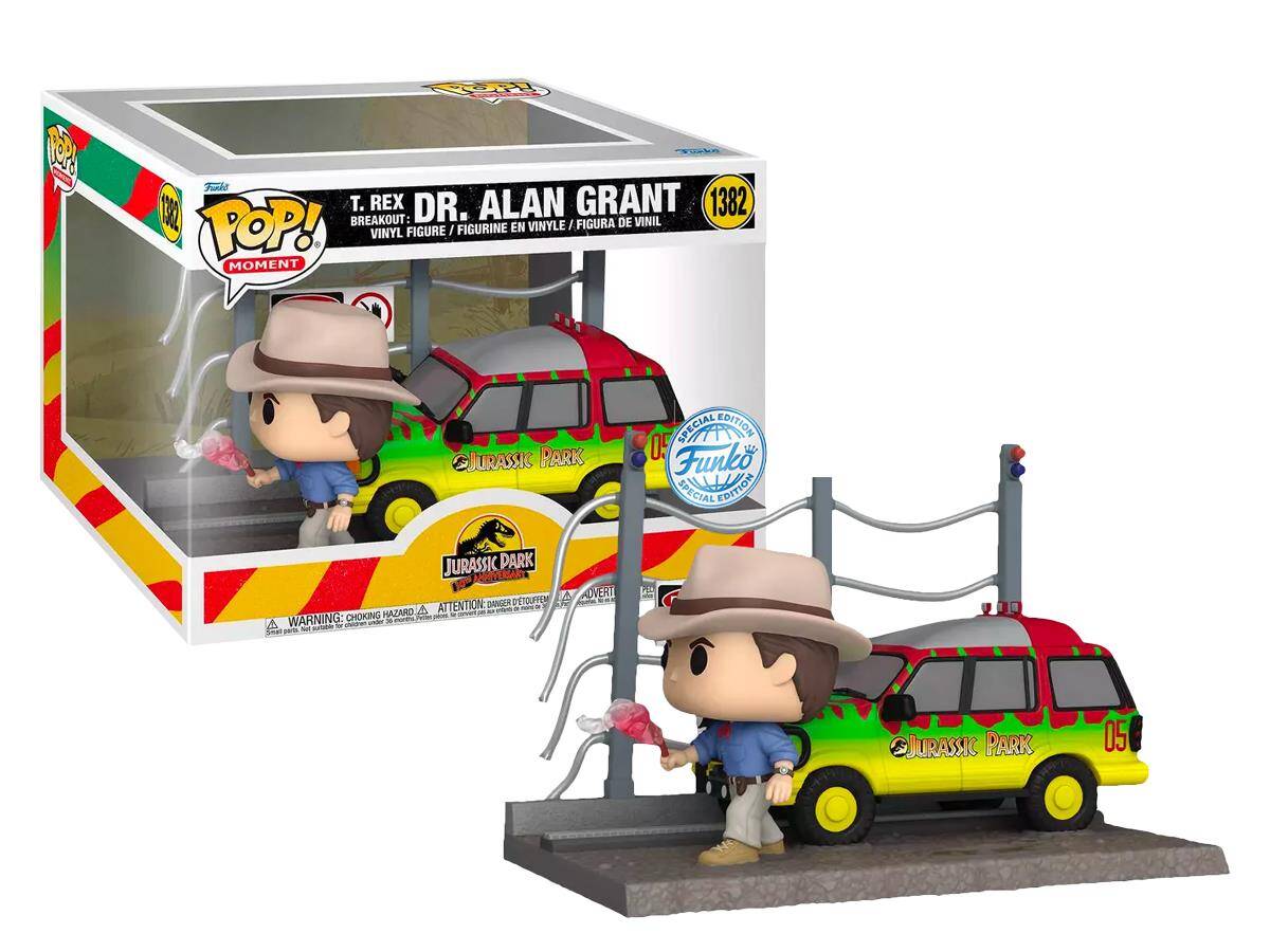 Funko Pop Moment Jurassic Park 30th Anniversary T-Rex Breakout Dr Alan Grant Car Special Edition 19516-6437