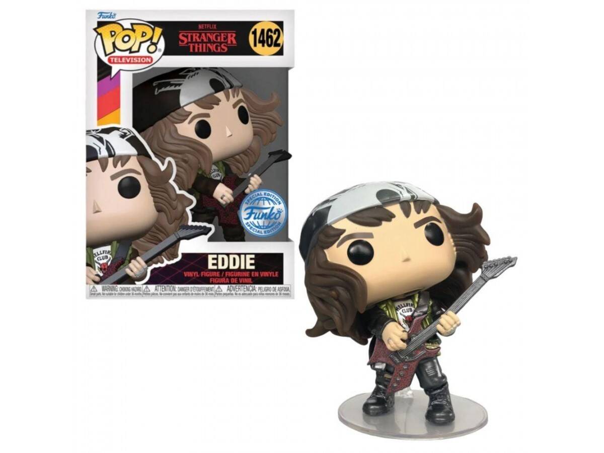 Funko Pop Television: Stranger Things Season 53 Hunter Eddie With Guitar Metallic Specia 19919-6896l