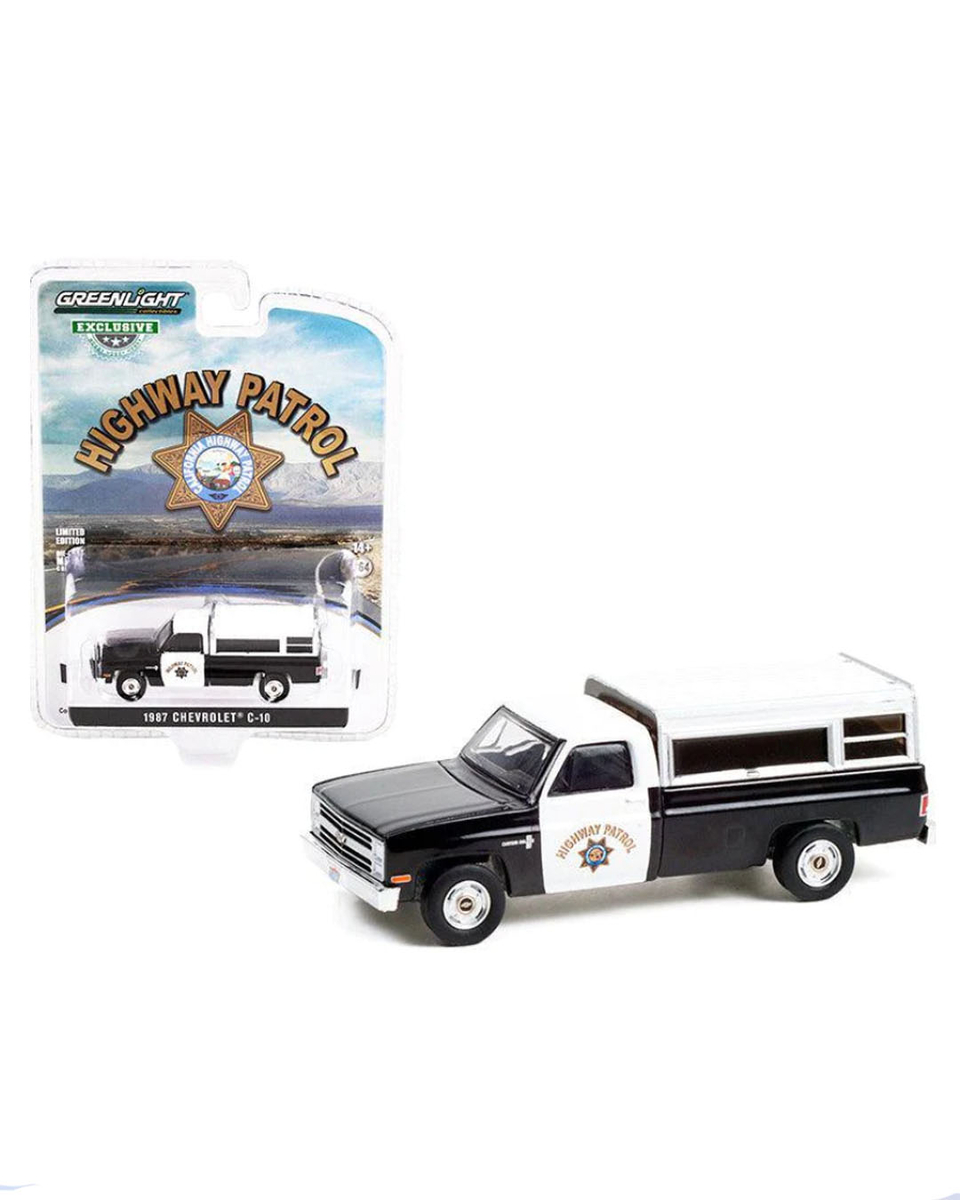 Greenlight 1:64 1987 Chevrolet C-10 - California Highway Patrol (Hobby Exclusive) - Thumbnail