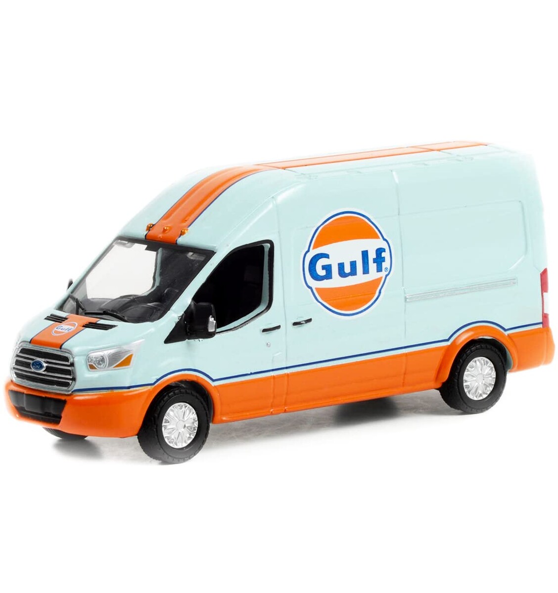 Greenlight 1:64 2019 Ford Transit LWB High Roof - Gulf Oil 30260 - Thumbnail