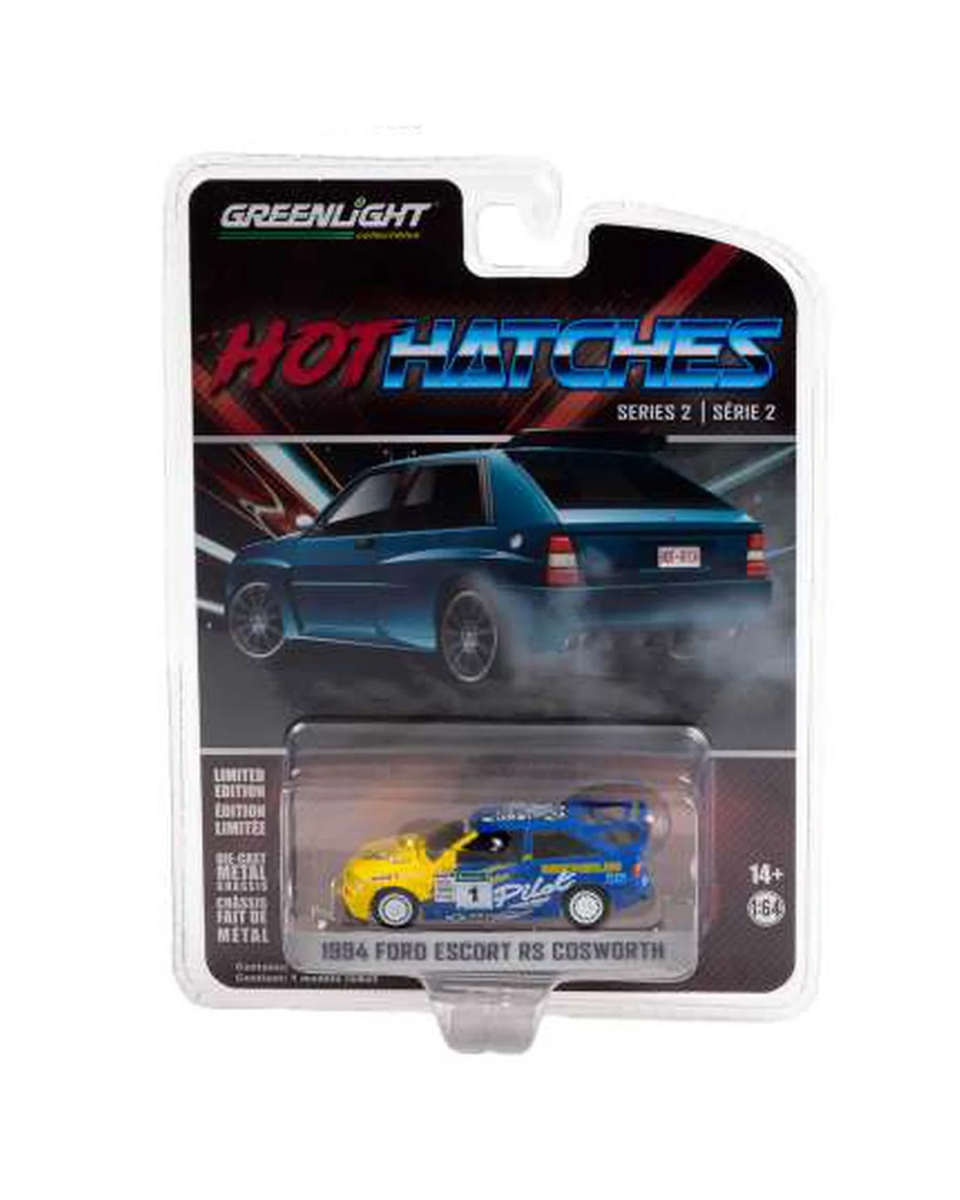 Greenlight 1:64 Hot Hatches Series 2 - 1994 Ford Escort RS Cosworth - Michelin Pilot Solid Pack 63020-E - Thumbnail