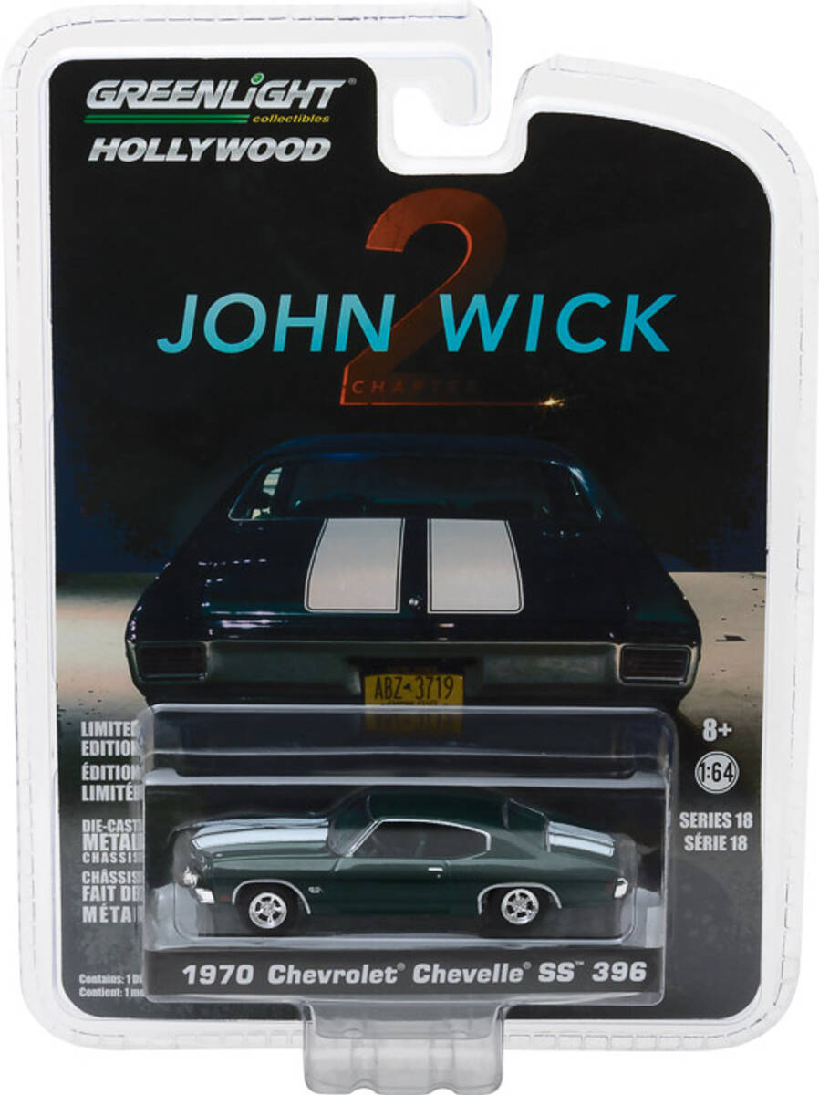 Greenlight 1:64 John Wick: Chapter 2 (2017) - 1970 Chevrolet Chevelle SS 396 Solid Pack 44780-F