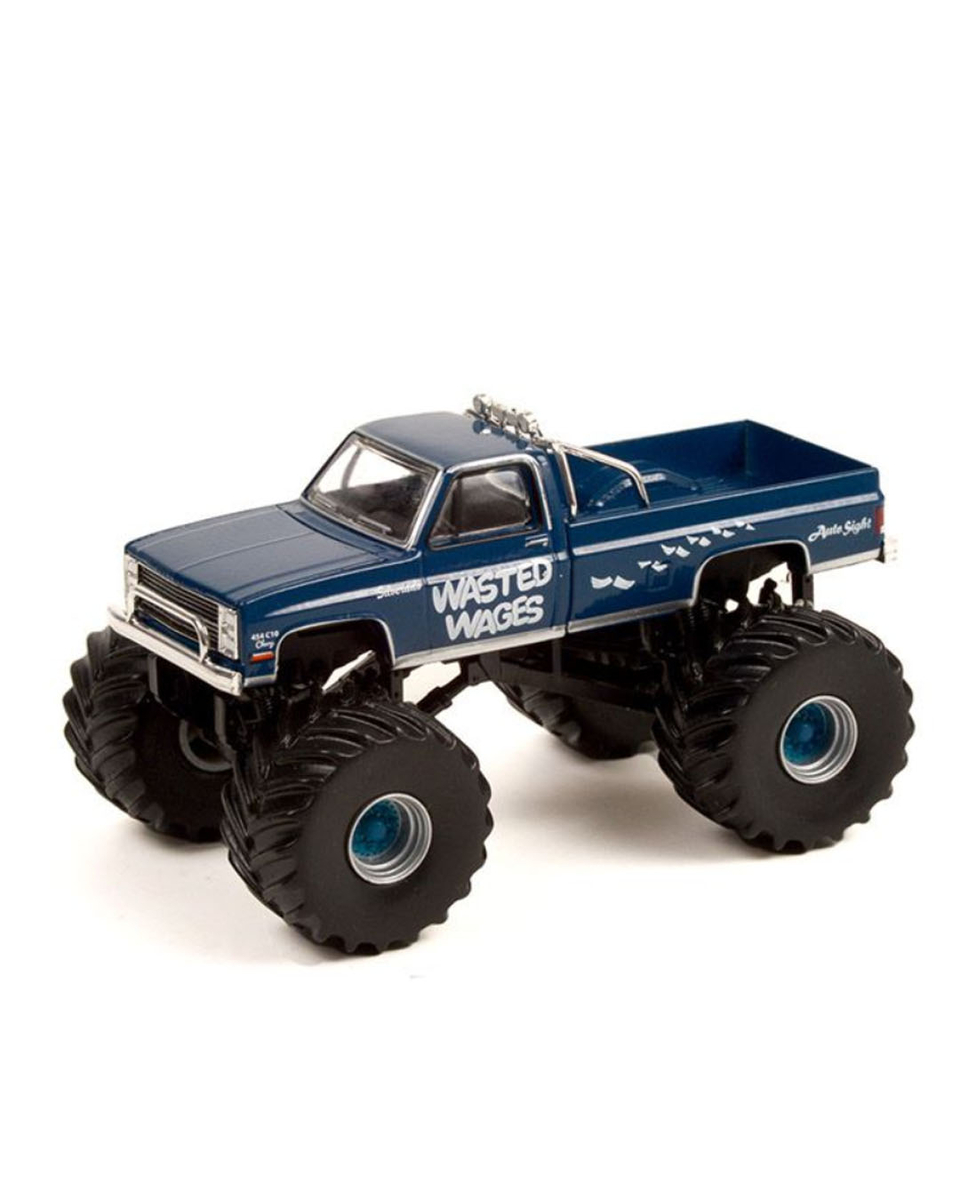 Greenlight Kings of Crunch Series 10 Wasted Wages - 1987 Chevy Silverado Monster Truck - Thumbnail