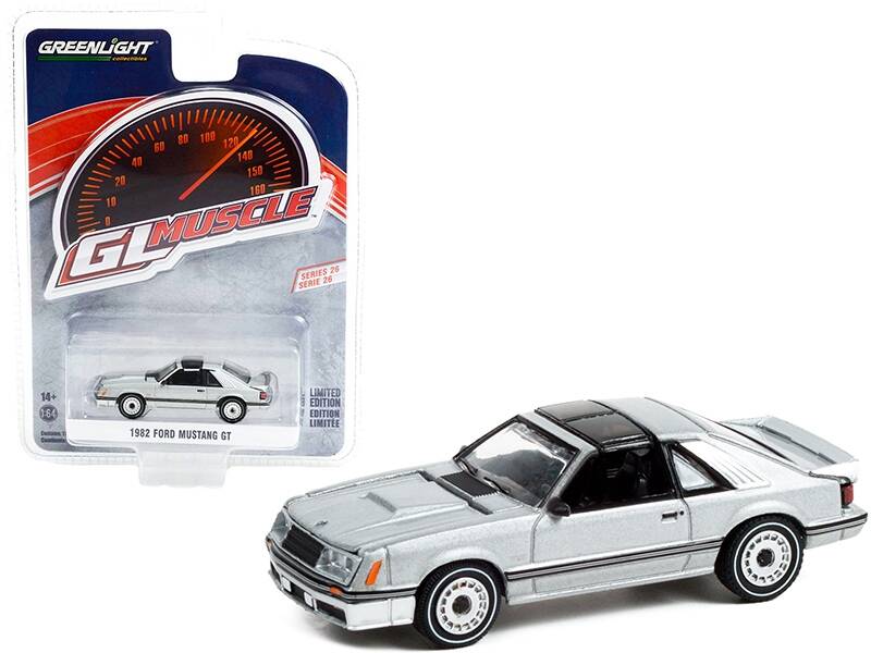 Greenlight Muscle Series 26 1982 Ford Mustang GT - Silver Metallic