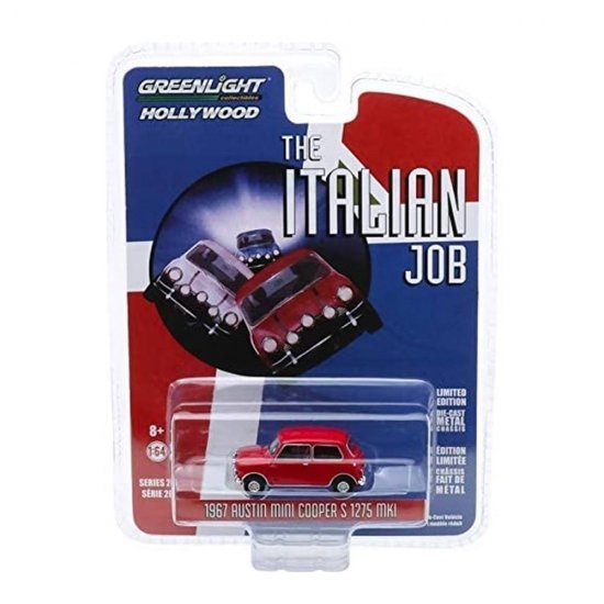 Greenlight The Italian Job (1969) - 1967 Austin Mini Cooper S 1275 MkI - Red with Black Leather Straps Solid Pack 6 - Thumbnail