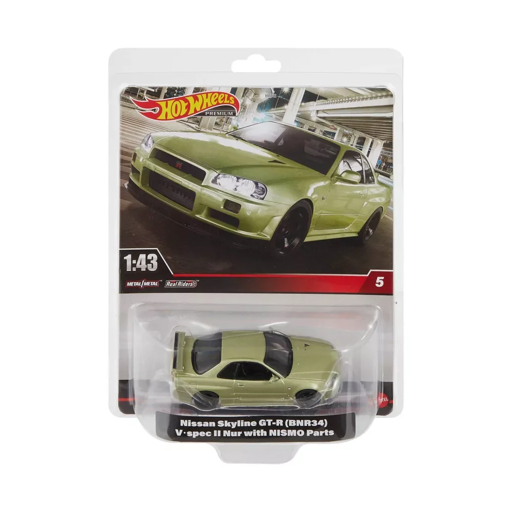 Hot Wheels Premium 1/43 Nissan Skyline GT-R (BNR34) V-Spec II II Nur With NISMO - Thumbnail