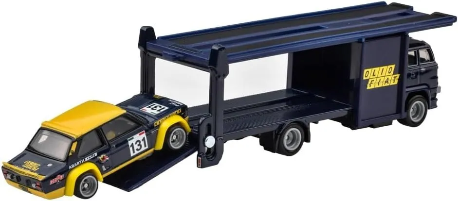 Hot Wheels Premium Team Transport Fiat 131 Abarth with Second Story Lorry - Thumbnail