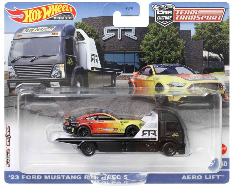 Hot Wheels Team Transport 23 Ford Mustang RTR Spec 5 Aero Lift