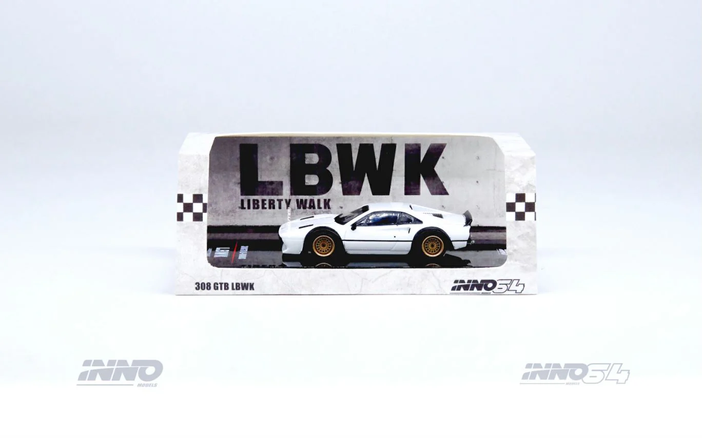 Inno 1/64 LBWK 308 GTB White IN64-LBWK308-WHI - Thumbnail