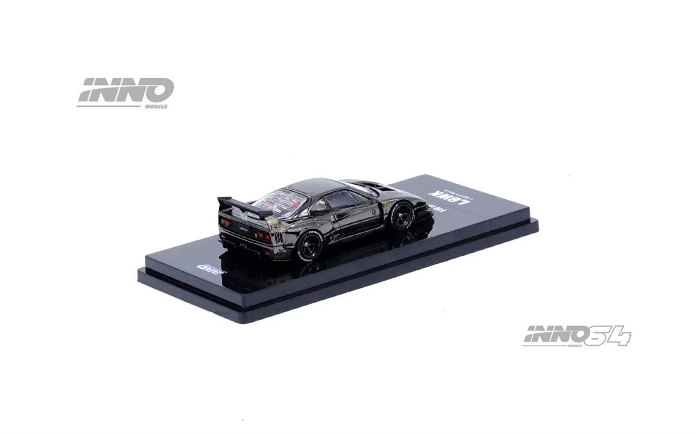 Inno 1/64 LBWK F40 Chrome Black (Chase Car Included) IN64-LBWKF40-CHB - Thumbnail