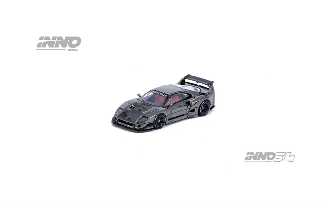 Inno 1/64 LBWK F40 Chrome Black (Chase Car Included) IN64-LBWKF40-CHB - Thumbnail