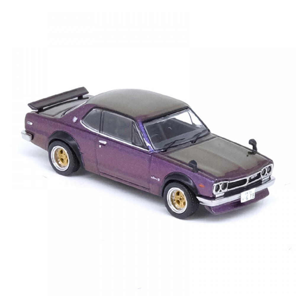 Inno 1/64 NISSAN SKYLINE 2000 GT-R (KPGC10) Midnight Purple II IN64-KPGC10-MPII - Thumbnail