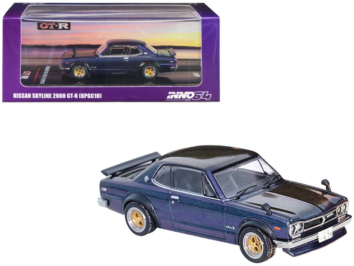 Inno 1/64 NISSAN SKYLINE 2000 GT-R (KPGC10) Midnight Purple II IN64-KPGC10-MPII