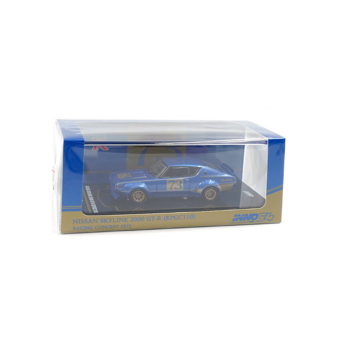 Inno 1/64 NISSAN SKYLINE 2000 GT-R (KPGC110) Racing Concept Blue IN64-KPGC110RC-BLU