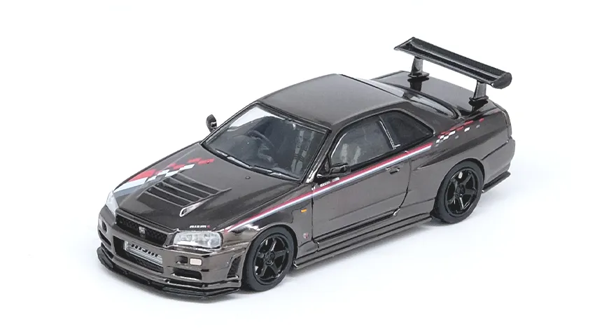 Inno 1/64 Nissan Skyline GT-R R34 Nismo R-Tune Chrome Black - Thumbnail