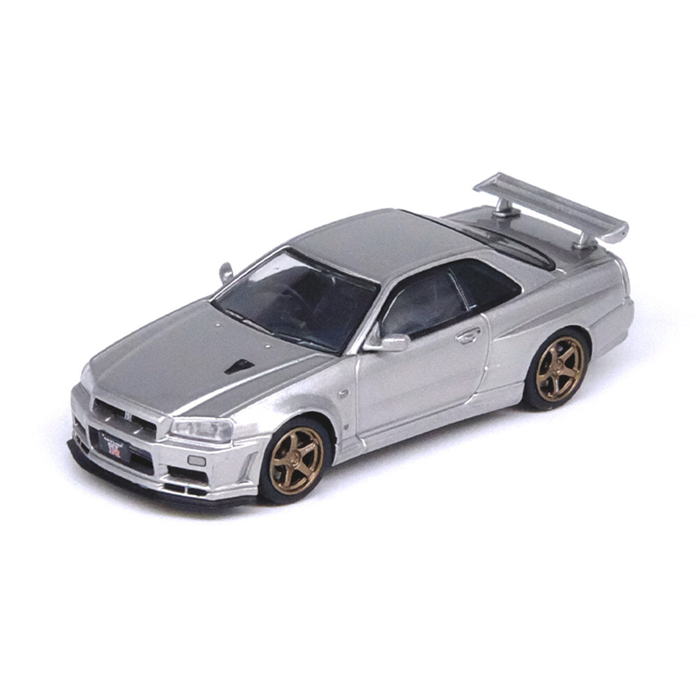 Inno 1/64 NISSAN SKYLINE GT-R (R34) V-Spec II Silver IN64-R34VS-SIL - Thumbnail