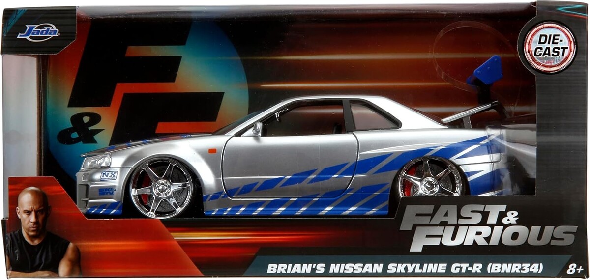 Jada 1/24 Fast & Furious 2002 Nissan Skyline GT-R R34 253203044 - Thumbnail