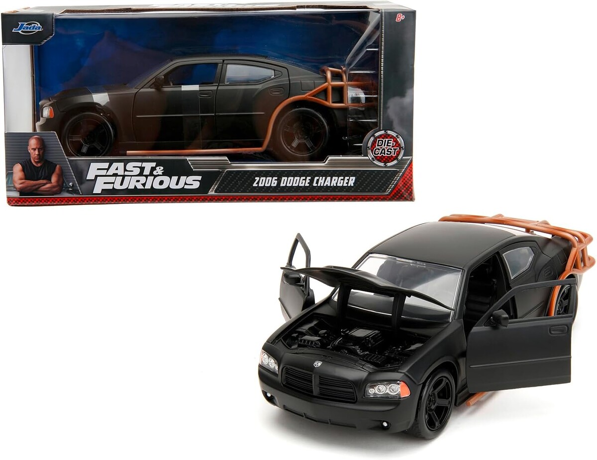 Jada 1:24 F&F Dodge Charger Heist Car Black - Thumbnail