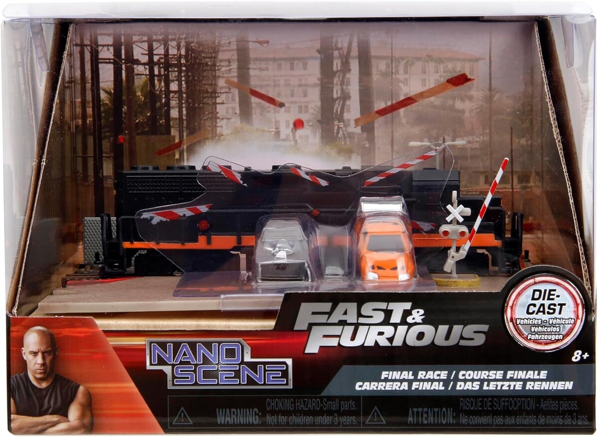 Jada Fast & Furious Nano Train Scene Diorama - Thumbnail