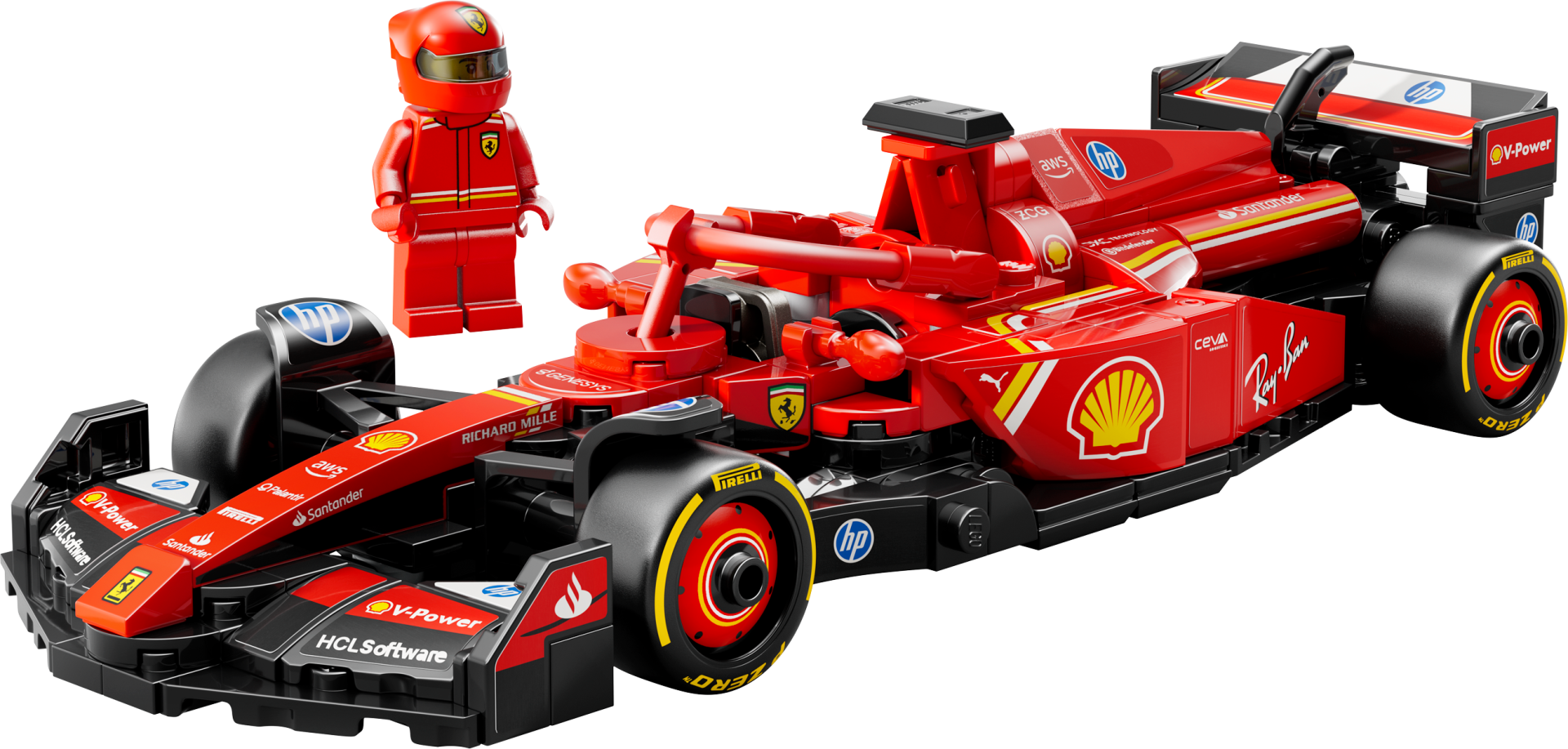 Lego Speed Champions Ferrari SF-24 F1 Yarış Arabası Sürücü Seti 77242 Lego