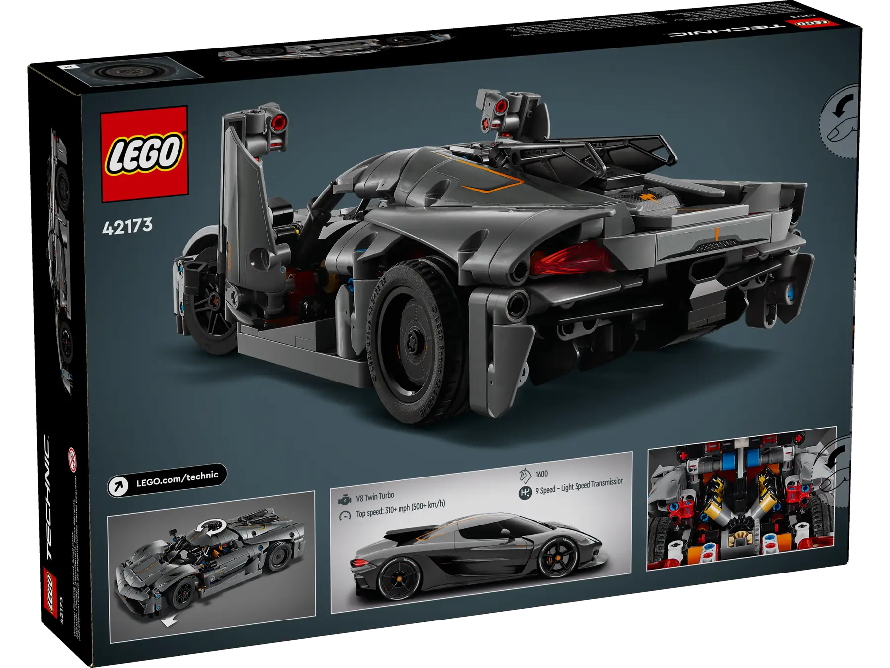 Lego Technic Koenigsegg Jesko Absolut Gri Hiper Araba 42173 - Thumbnail