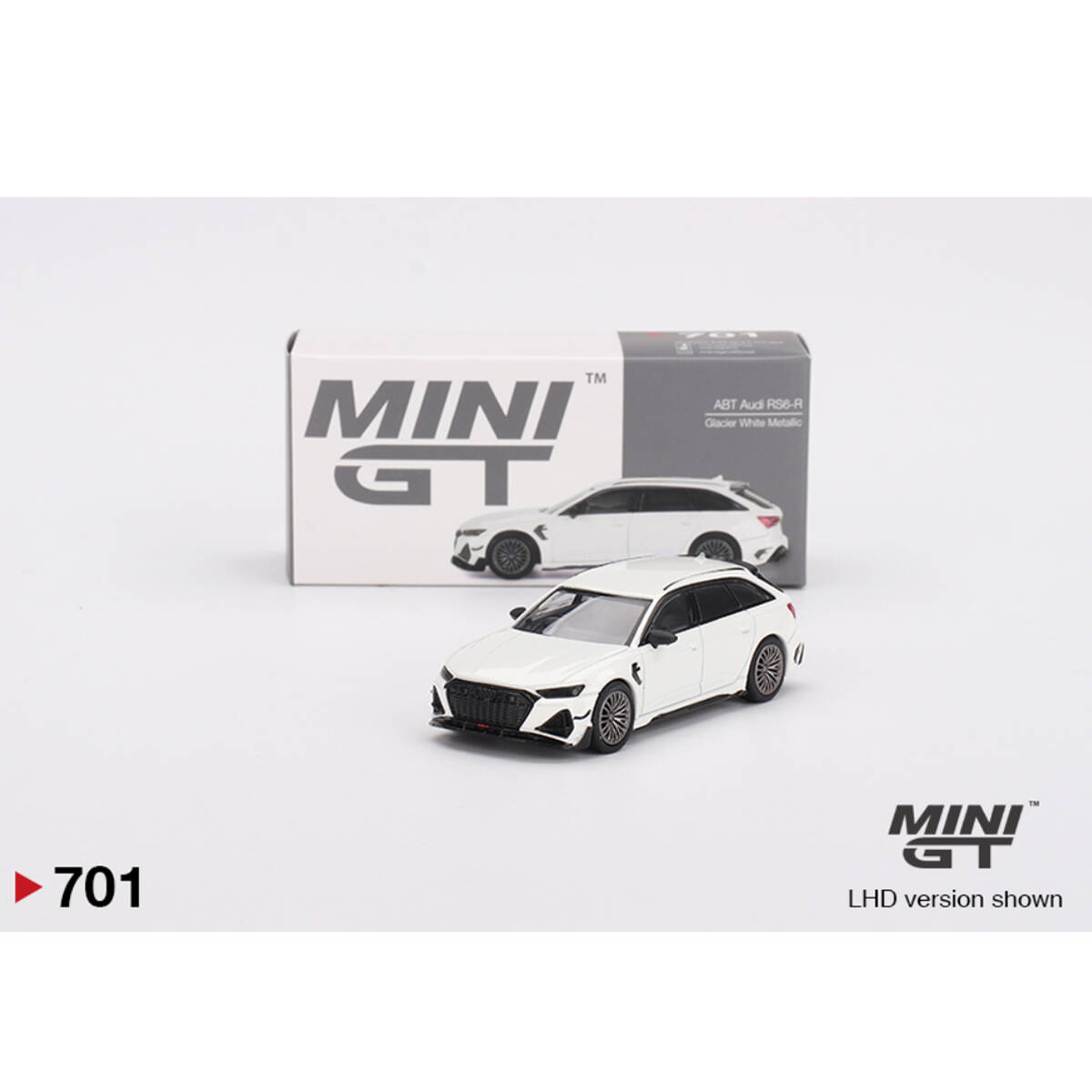 Mini GT 1/64 Audi ABT RS6-R Glacier White Metallic MGT00701