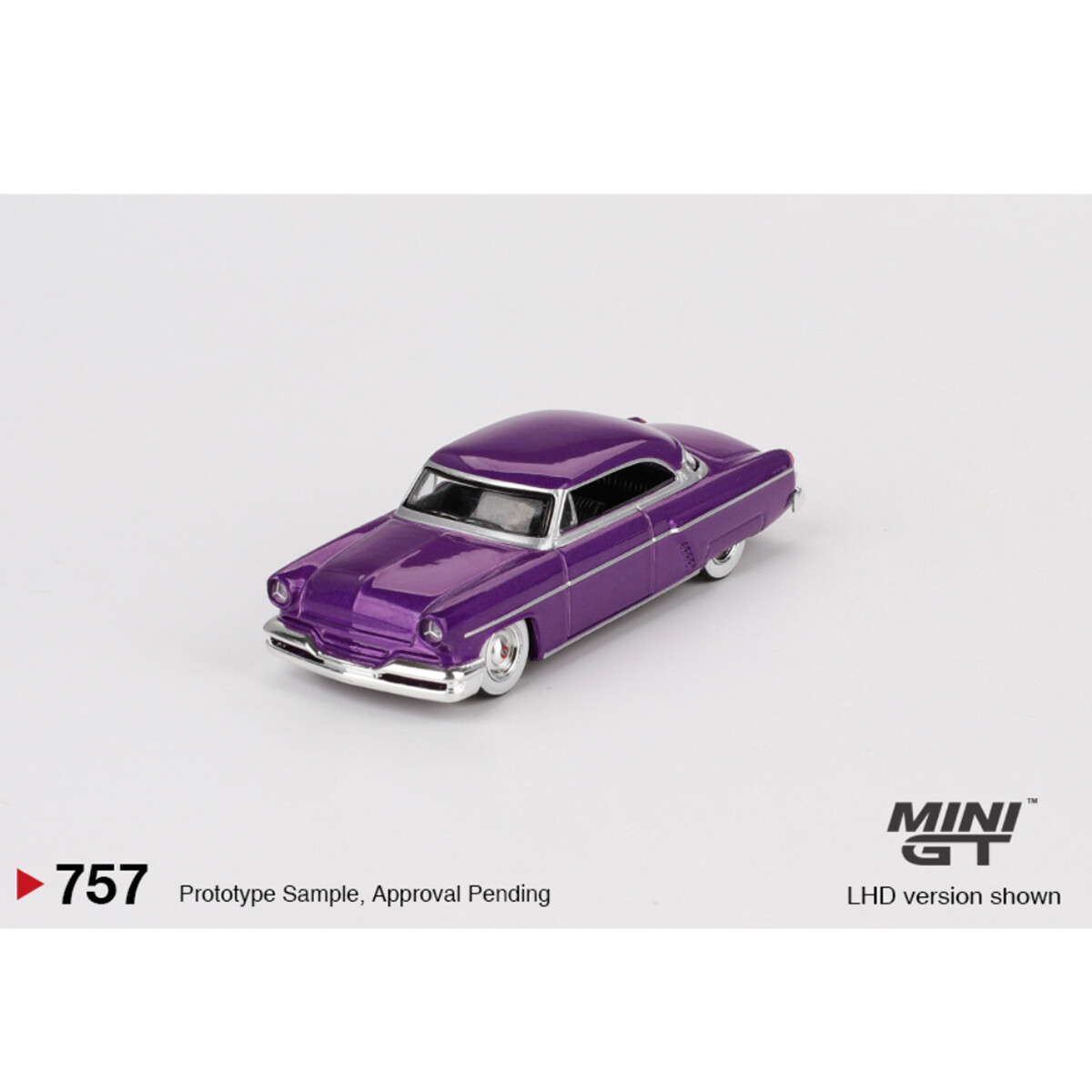 Mini GT 1/64 Lincoln Capri Hot Rod 1954 Purple Metallic MGT00757 - Thumbnail