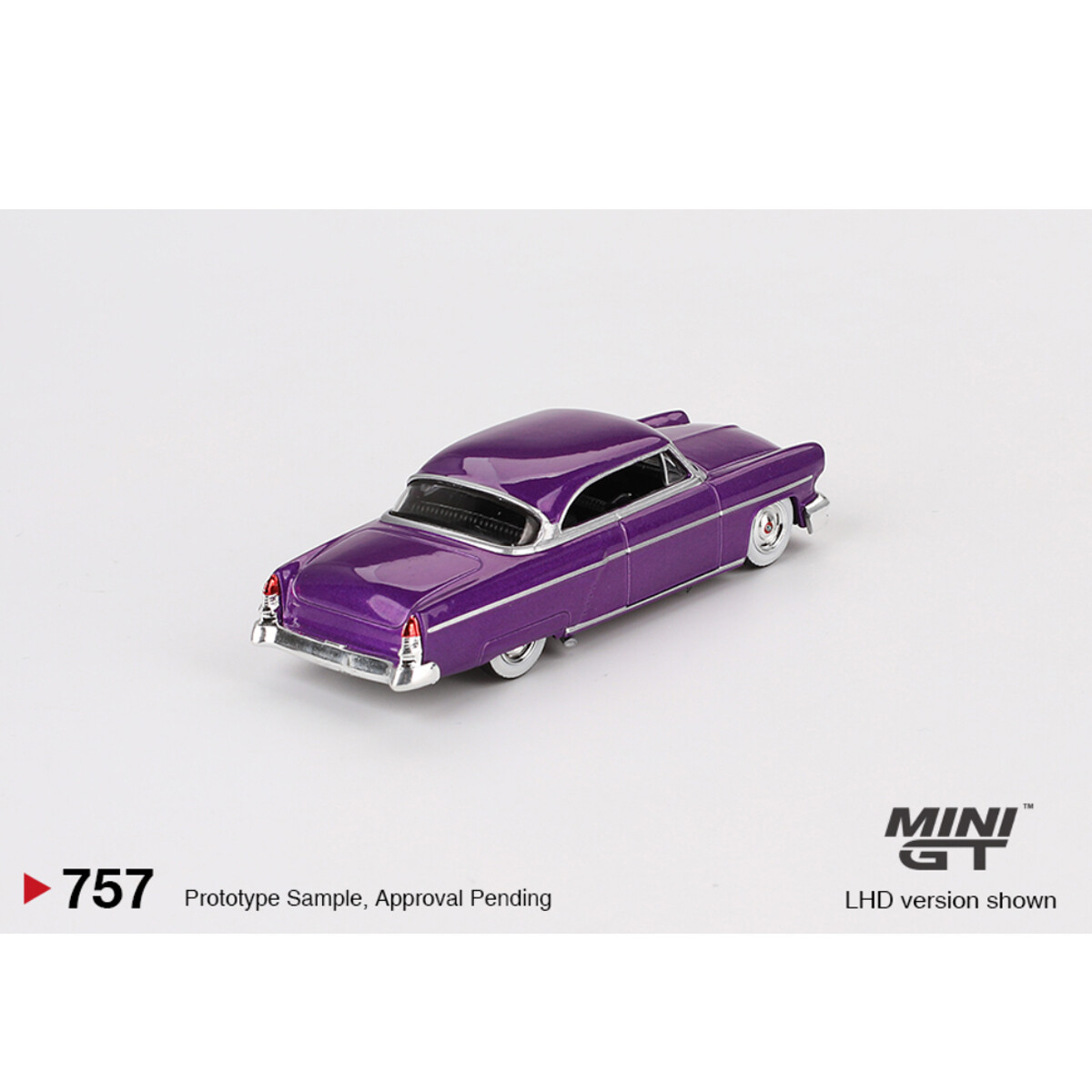 Mini GT 1/64 Lincoln Capri Hot Rod 1954 Purple Metallic MGT00757 - Thumbnail