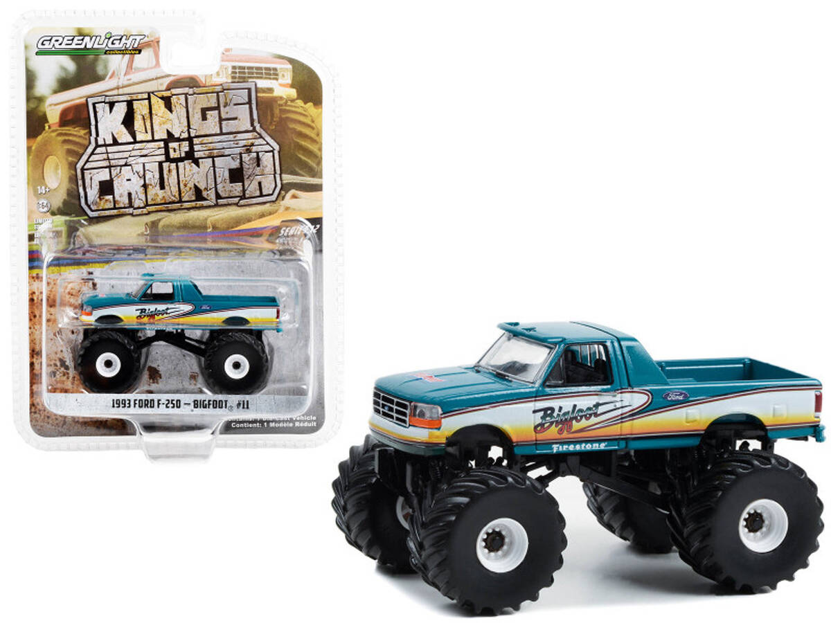 Greenlight 1:64 Kings of Crunch Series 12 Bigfoot #11 - 1993 Ford F-250 Monster Truck 49120-C