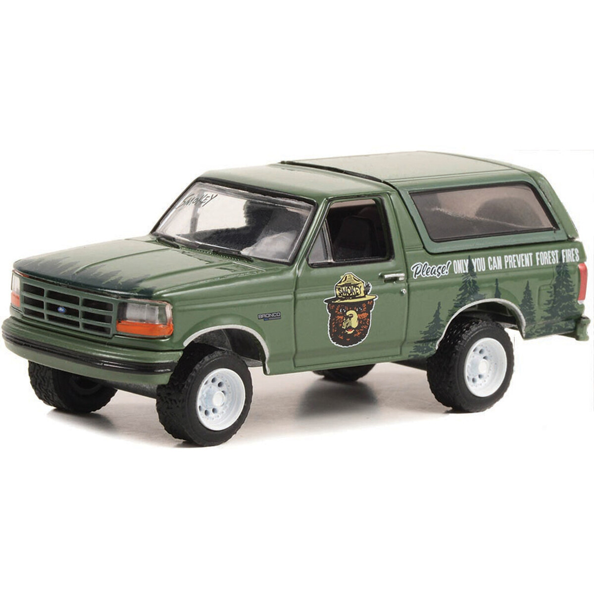 Greenlight 1:64 Smokey Bear Series 2 • 1996 Ford Bronco “Please! Only You Can Prevent Forest Fires” 38040-E - Thumbnail