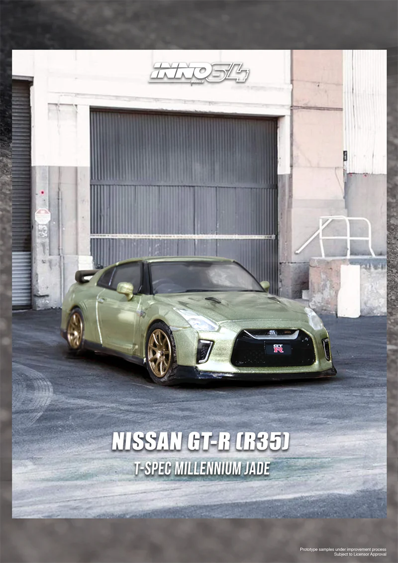 Inno 1/64 NISSAN GT-R (R35) Millennium Jade IN64-R35-MJADE - Thumbnail