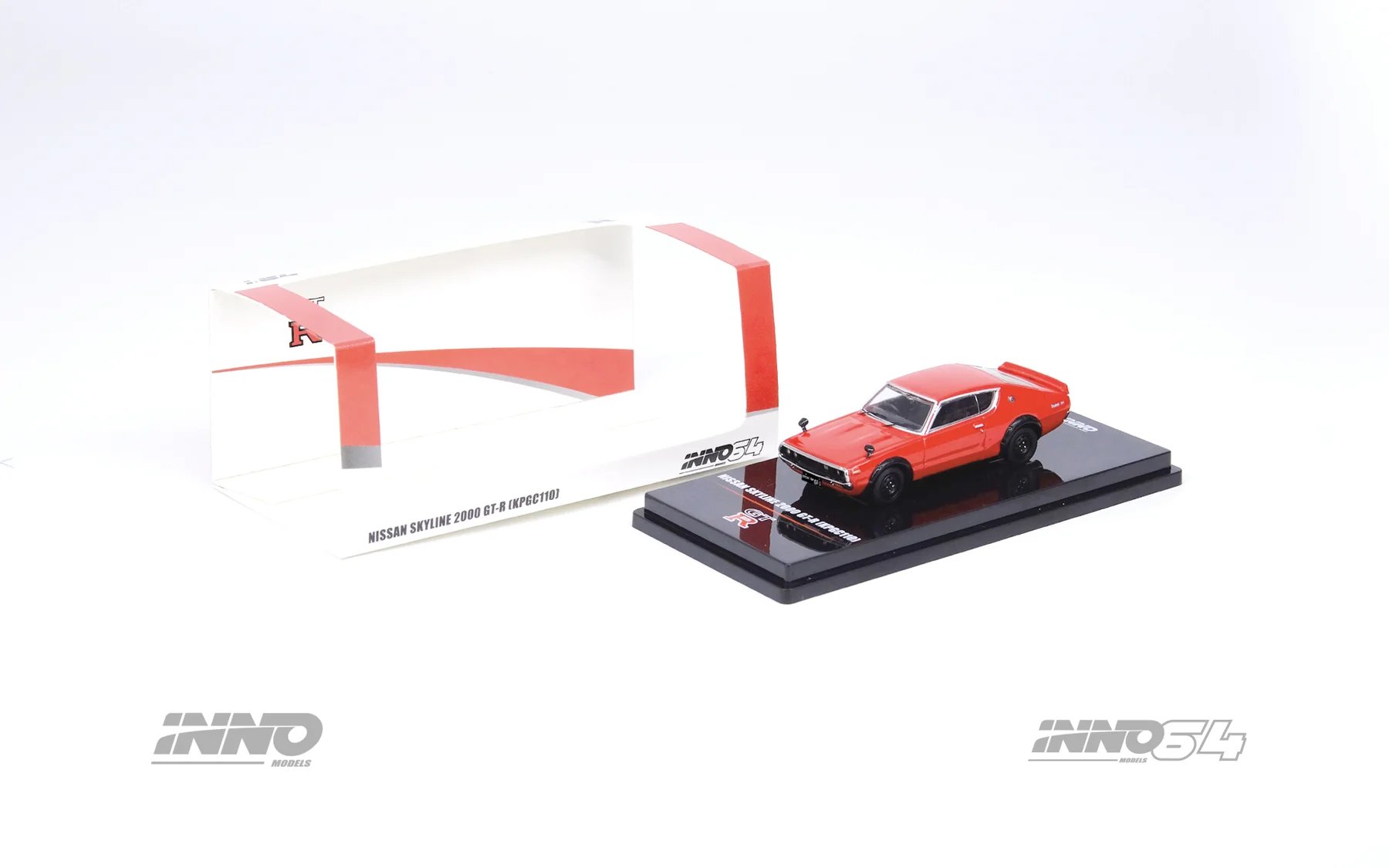 Inno 1/64 NISSAN SKYLINE 2000 GT-R (KPGC110) Red IN64-KPGC110-RED - Thumbnail