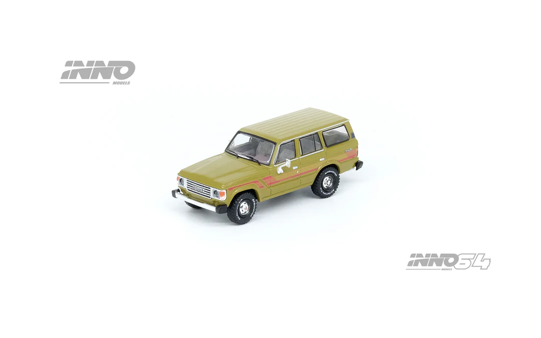 Inno 1/64 TOYOTA LAND CRUISER FJ60 Olive Green IN64-FJ60-OLGR - Thumbnail