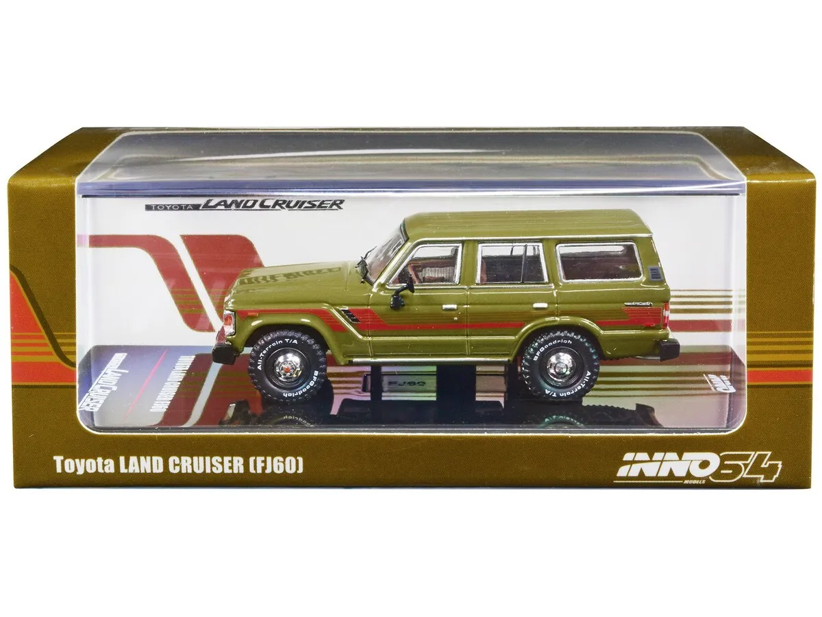 Inno 1/64 TOYOTA LAND CRUISER FJ60 Olive Green IN64-FJ60-OLGR - Thumbnail