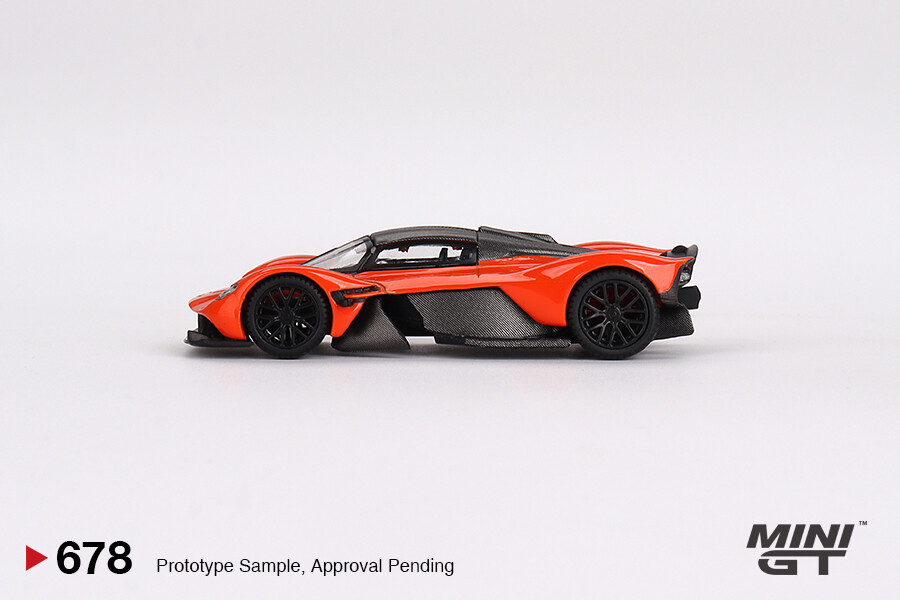 Mini GT 1/64 Aston Martin Valkyrie Maximum Orange GT MGT00678 - Thumbnail