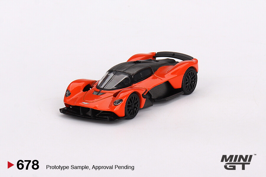 Mini GT 1/64 Aston Martin Valkyrie Maximum Orange GT MGT00678 - Thumbnail