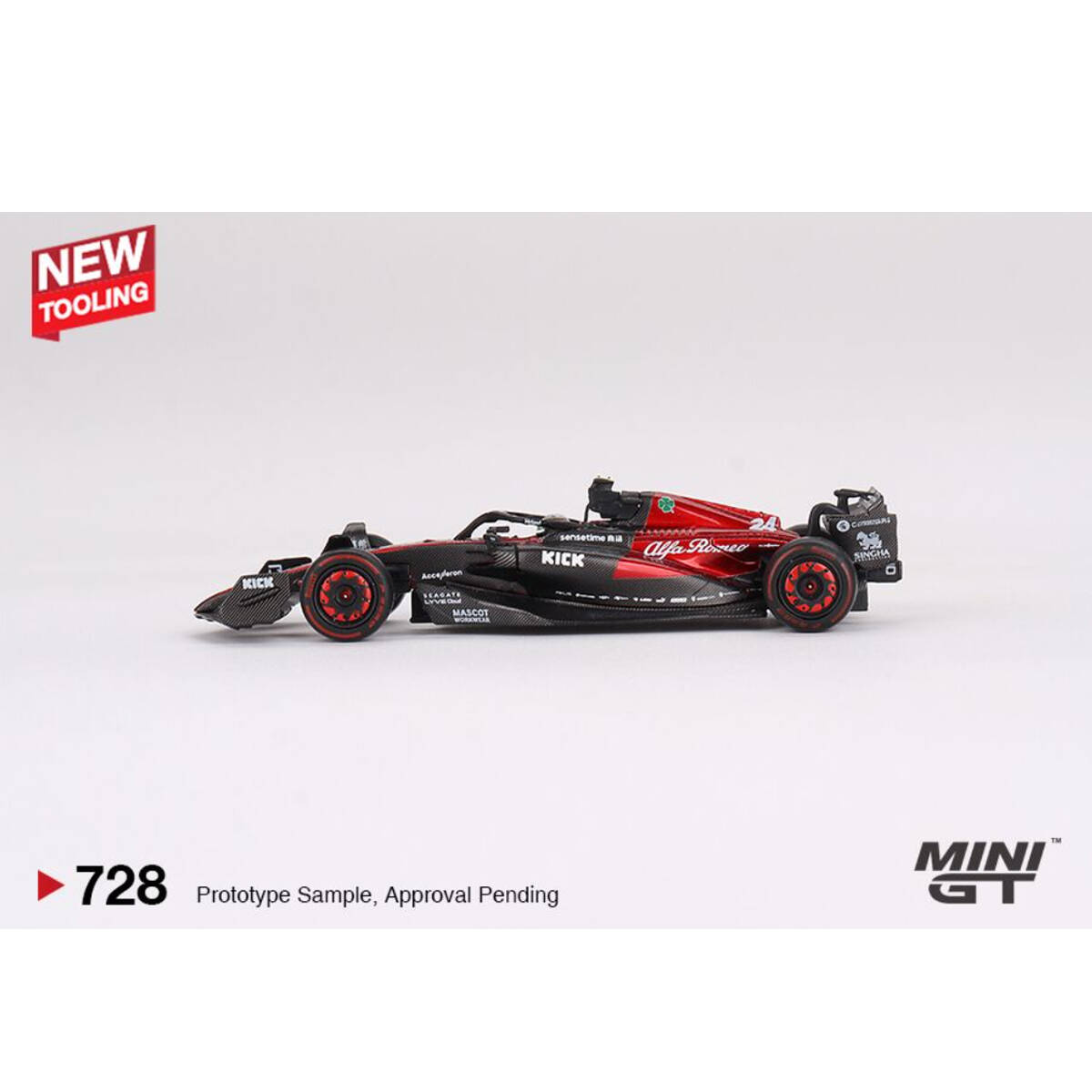 (ÖN SATIŞ) Mini GT 1/64 Alfa Romeo C43 Zhou Guanyu 2023 F1 Australian GP MGT00728