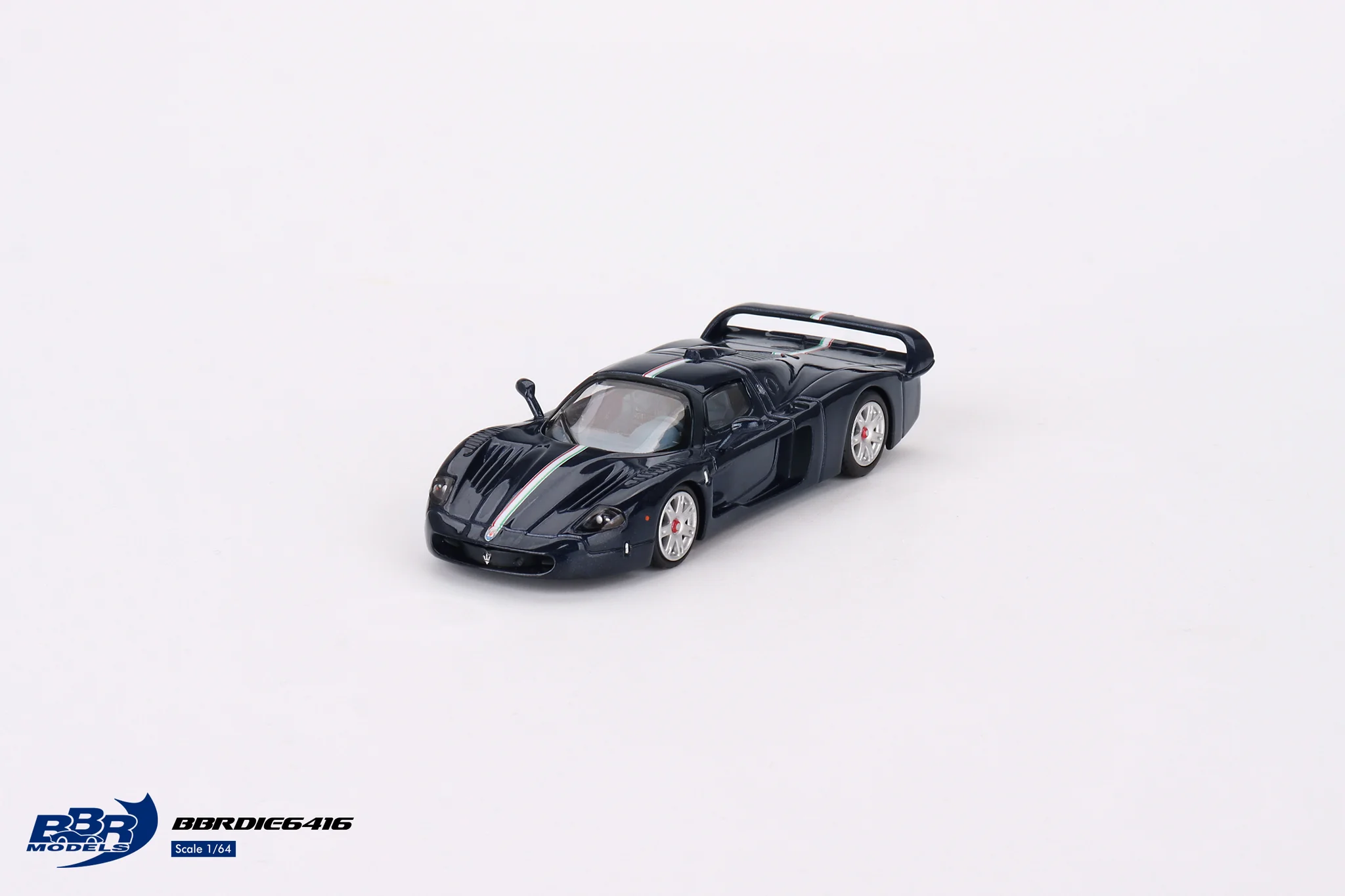 Mini GT 1/64 BBR Maserati MC12 Stradale Blue Metallic w/ Stripe BBRDIE6416 - Thumbnail