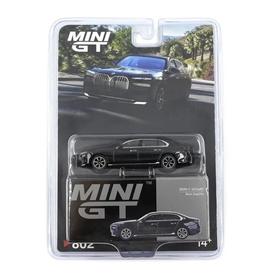 Mini GT 1/64 BMW i7 eDrive50 Black Sapphire - Blister Paket MGT00802-BL - Thumbnail