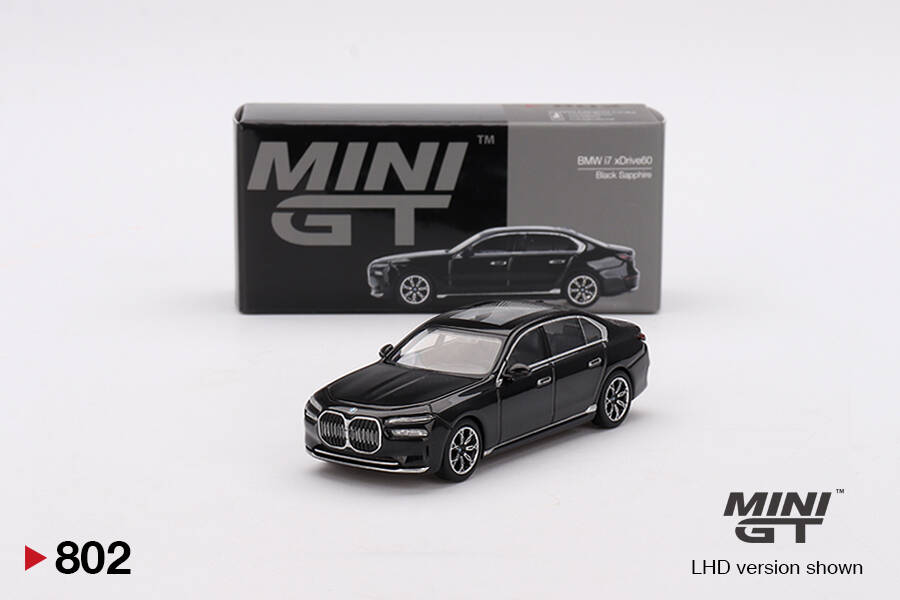 Mini GT 1/64 BMW i7 eDrive50 Black Sapphire MGT00802