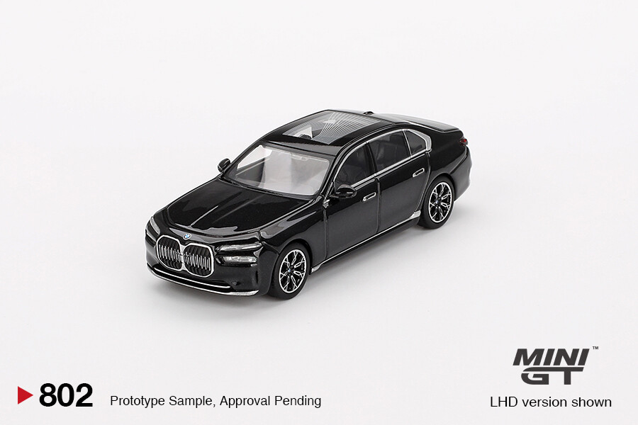 Mini GT 1/64 BMW i7 eDrive50 Black Sapphire MGT00802 - Thumbnail