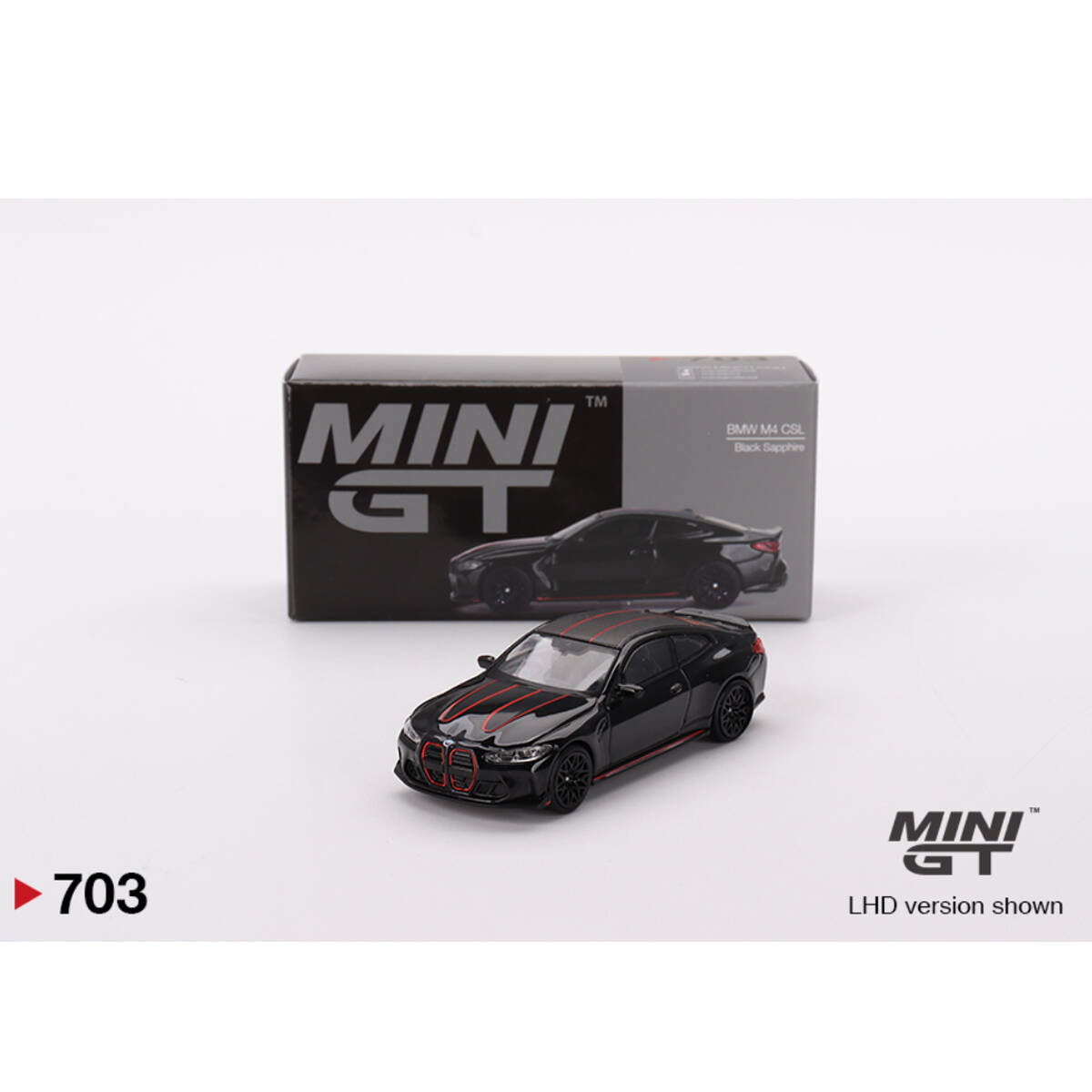 (ÖN SATIŞ) Mini GT 1/64 BMW M4 CSL Black Sapphire MGT00703