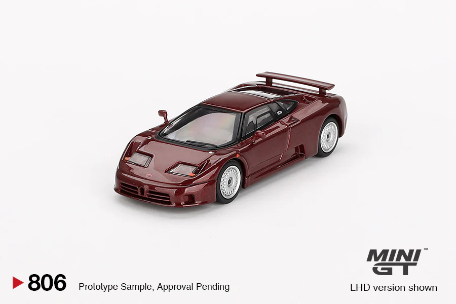 Mini GT 1/64 Bugatti EB110 GT Dark Red Metallic - Blister Paket MGT00806-BL - Thumbnail